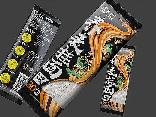 食品/包装/食品包装/插画/荞麦/荞麦插画/挂面包装