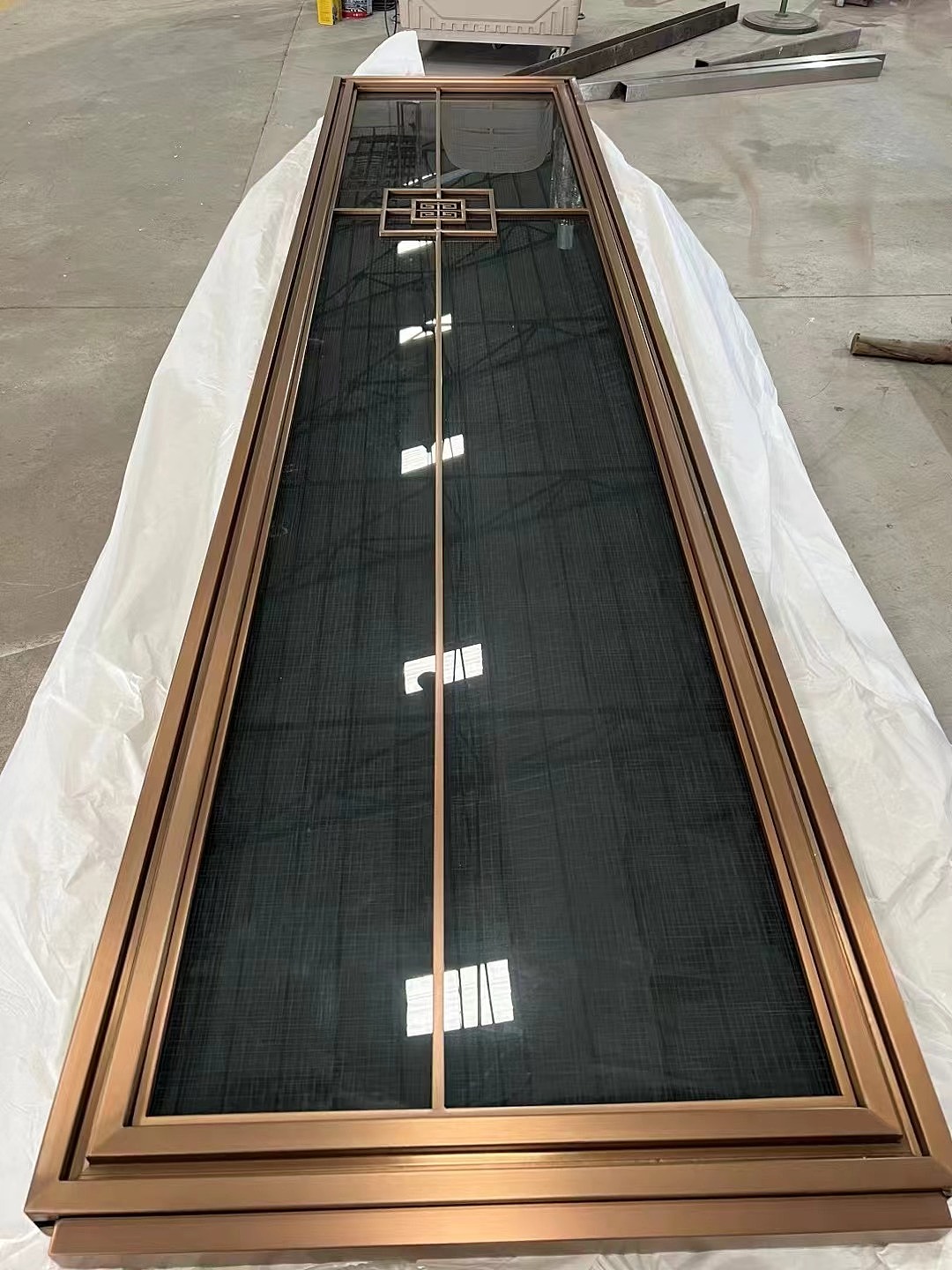 不锈钢夹丝玻璃屏风 金属屏风隔断定制