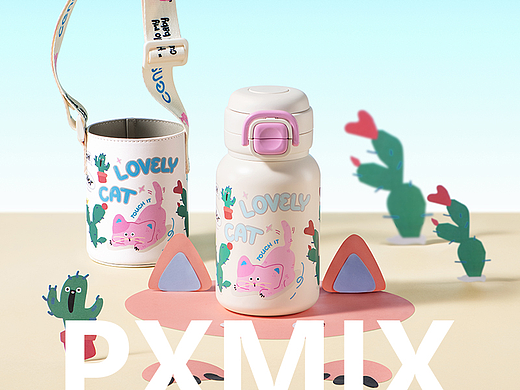 杯壶摄影丨CENSUN 爱宠系列双饮儿童杯 × 光影集