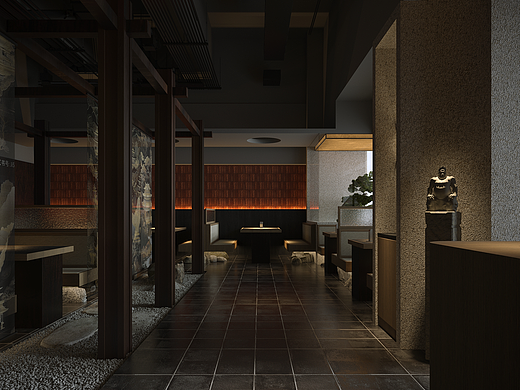 新中式丨烤肉店效果表现