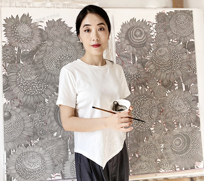 《向日葵》陶瓷.青花瓷板画系列.刘静.景德镇制.作品自述.（图ZMTQ4ODkxMjA=） - 资讯 - 站酷设计师刘静陶瓷艺术原创素材 - 站酷ZCOOL