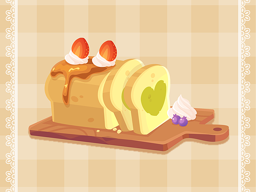 一组矢量美食插画