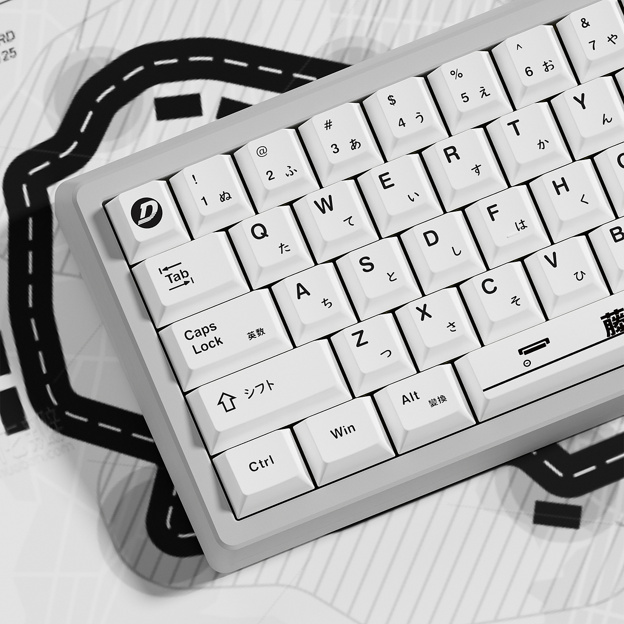 头文字D AE86 (机械键盘-键帽)渲染、设计