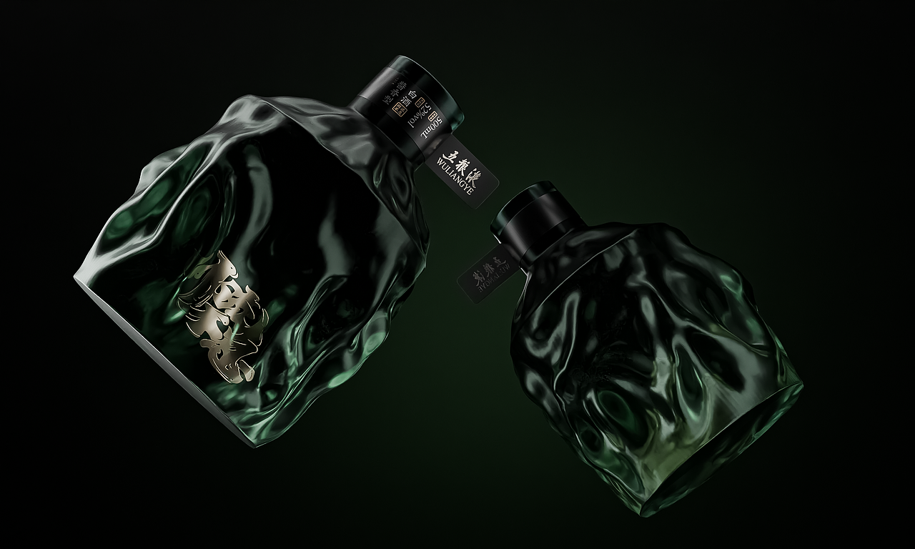 	川流不息白酒包装创意设计