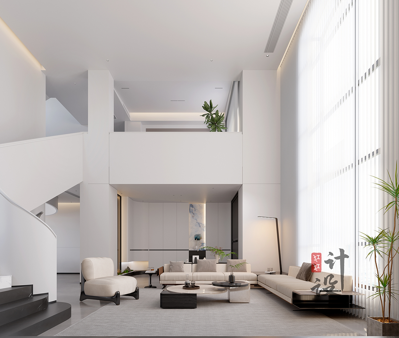 哎呦设计表现·极简风别墅