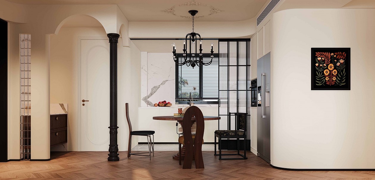 法式复古客餐厅效果图表现