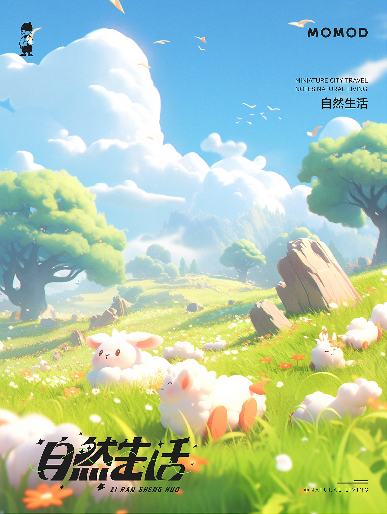 【Midjourney | 自然生活】我们心中都有一片理想之地