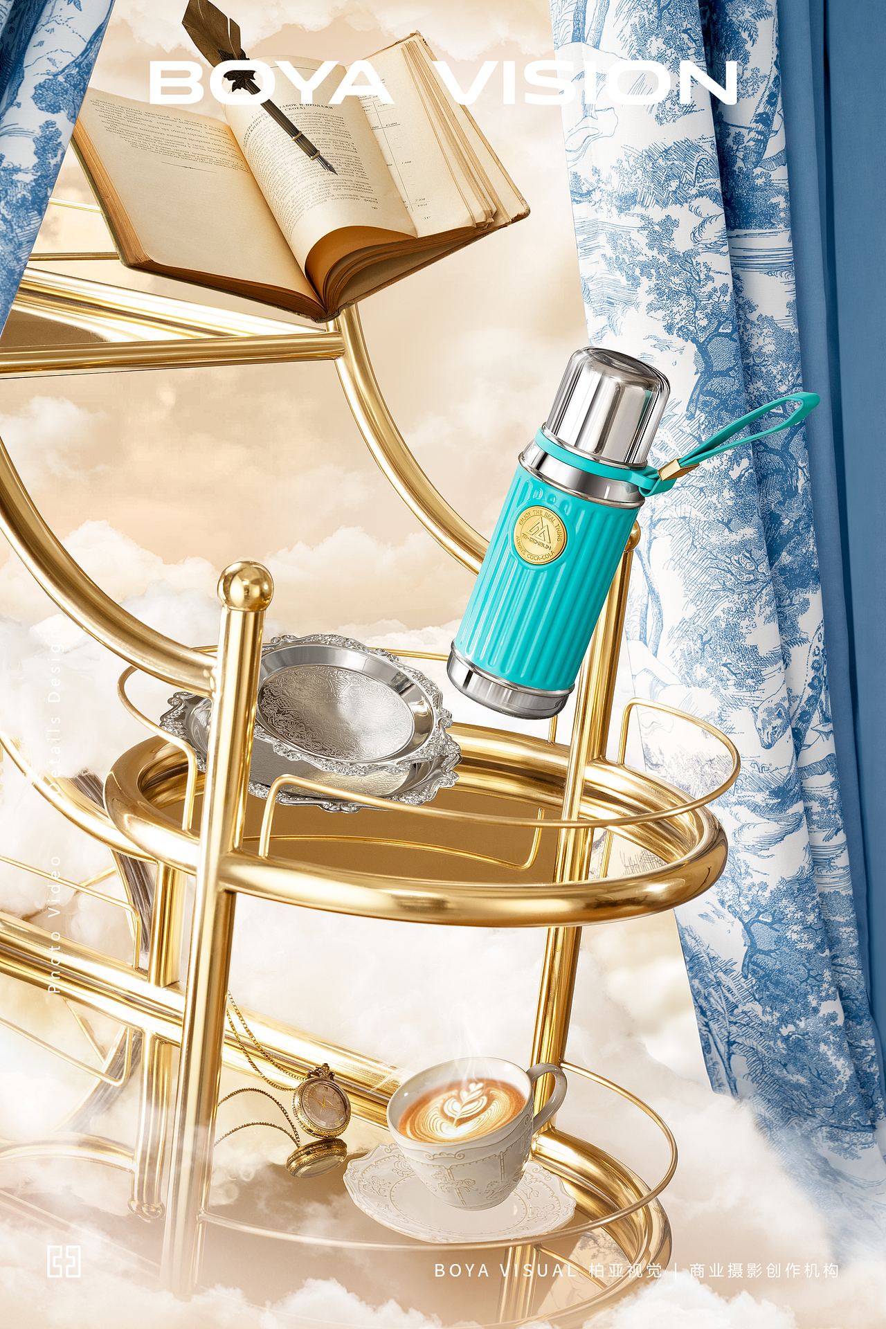 杯壶创意摄影 |CENSUN 徽章保温杯 X BOYA