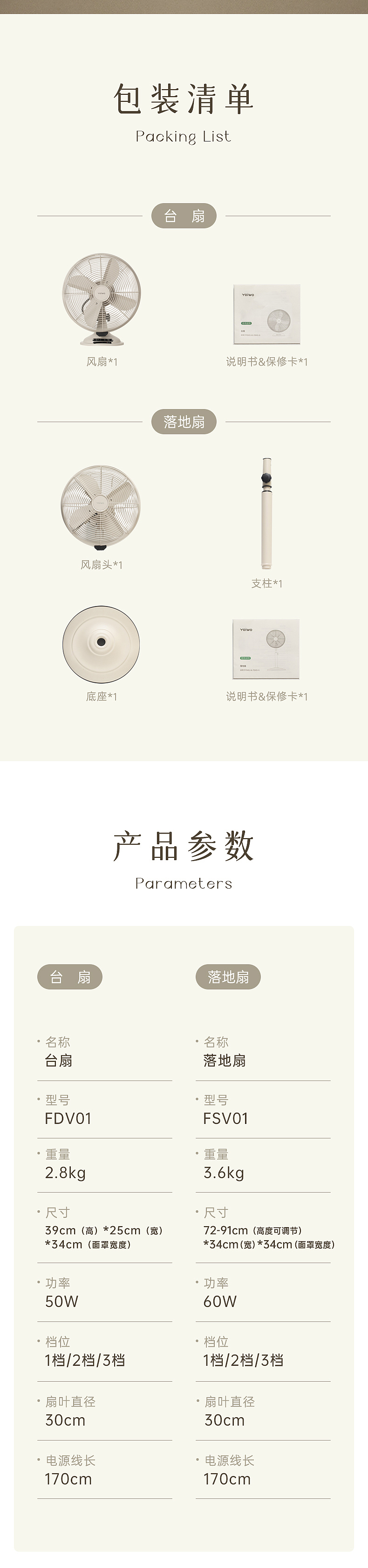 「详情页面」yoiwo复古风扇