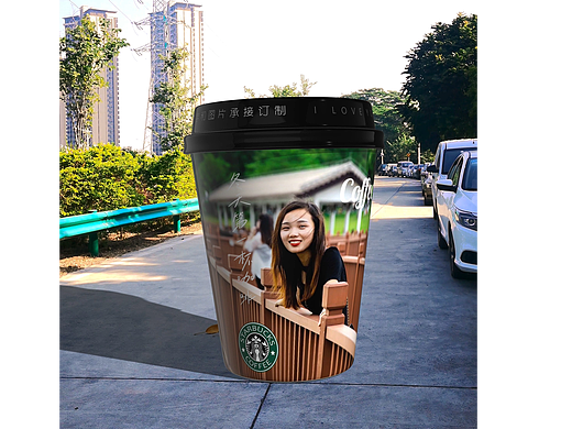 3D咖啡杯实拍合成