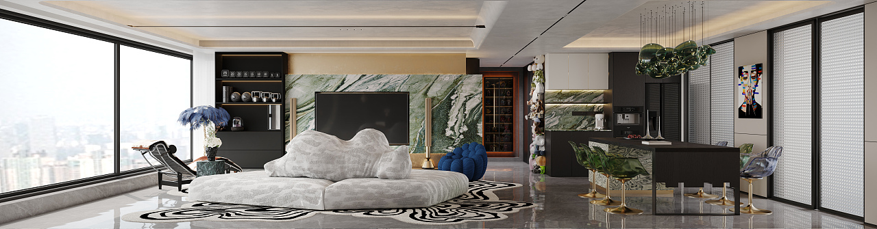 最新渲染 现代平层（图ZMzc2MDM1NDcy） - 家装设计 - 站酷设计师止果视觉原创素材 - 站酷ZCOOL