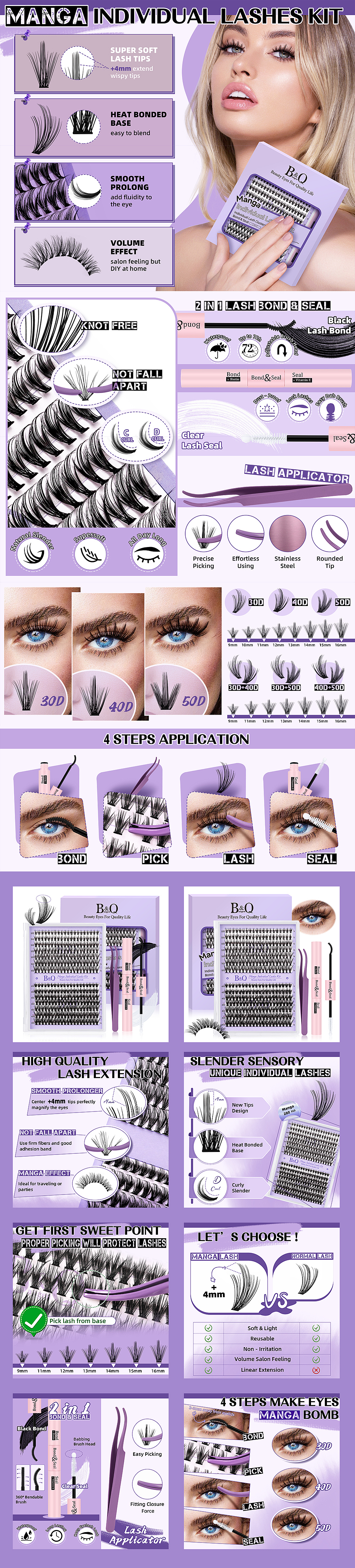 MANGA INDIVIDUAL LASHES KIT