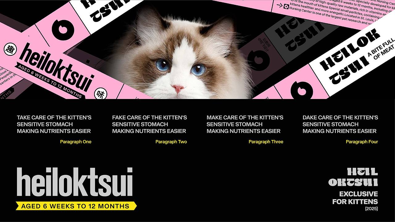 HEILOKTSUI- 猫粮品牌设计（图ZMzc2MDQxNDAw） - 品牌 - 站酷设计师阿飞_Design原创素材 - 站酷ZCOOL