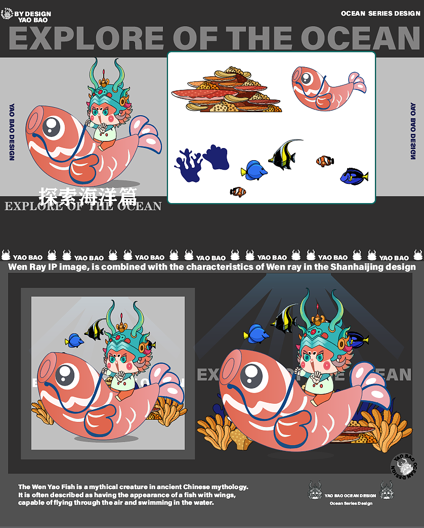 文鳐鱼IP形象设计（图ZMzc2MDU2MjA4） - 海报 - 站酷设计师siuCR7原创素材 - 站酷ZCOOL