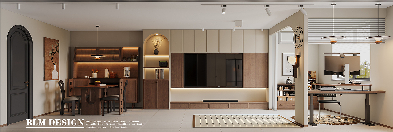 中古风简约家装效果图