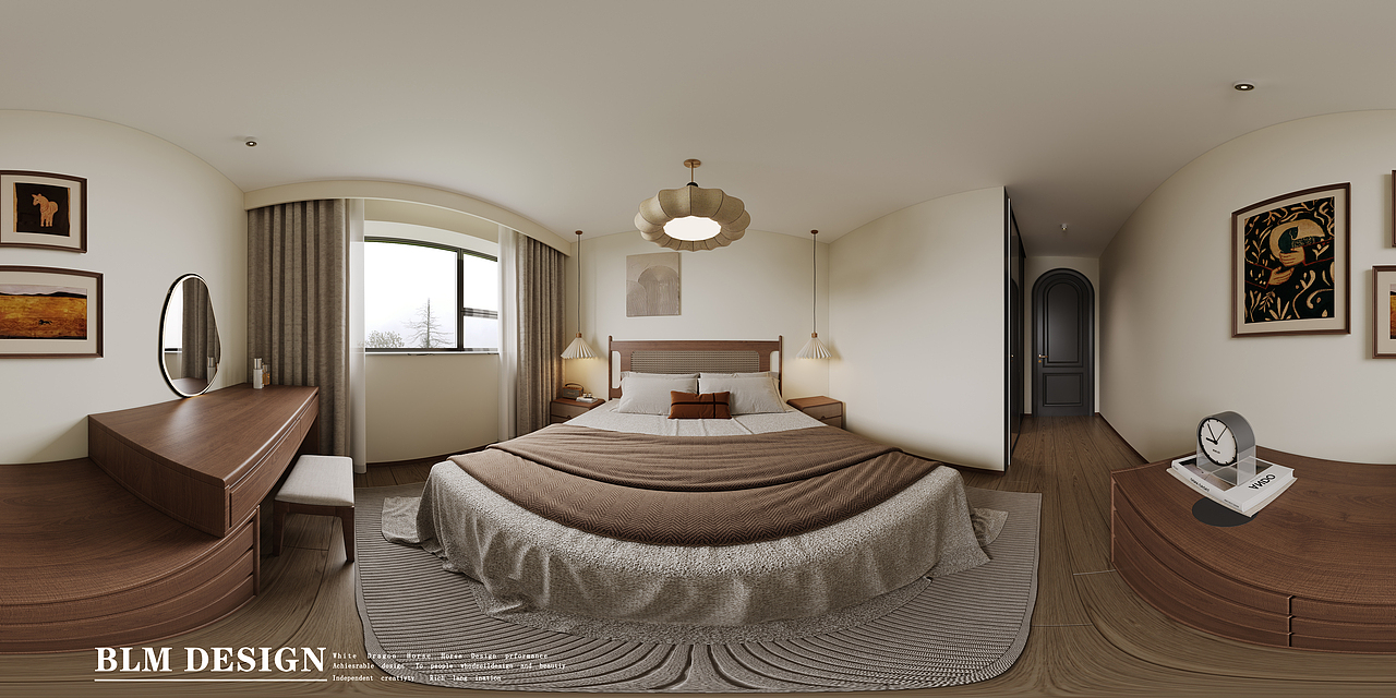 中古风简约家装效果图