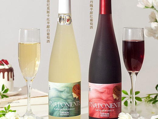 【电商设计】西班牙进口半甜白甜红葡萄酒 甜酒设计
