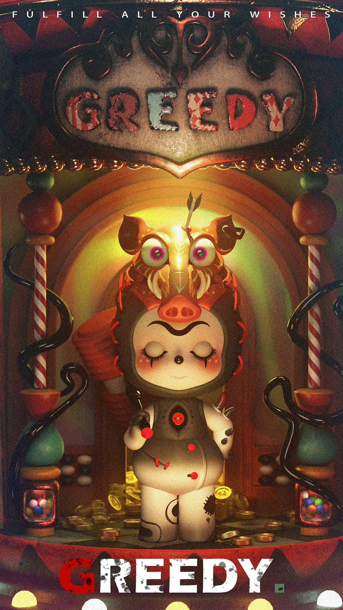 ANT-GREEDY贪婪小猪（图ZMzc2MDkzMDg0） - 人物/生物 - 站酷设计师上巳Lz原创素材 - 站酷ZCOOL