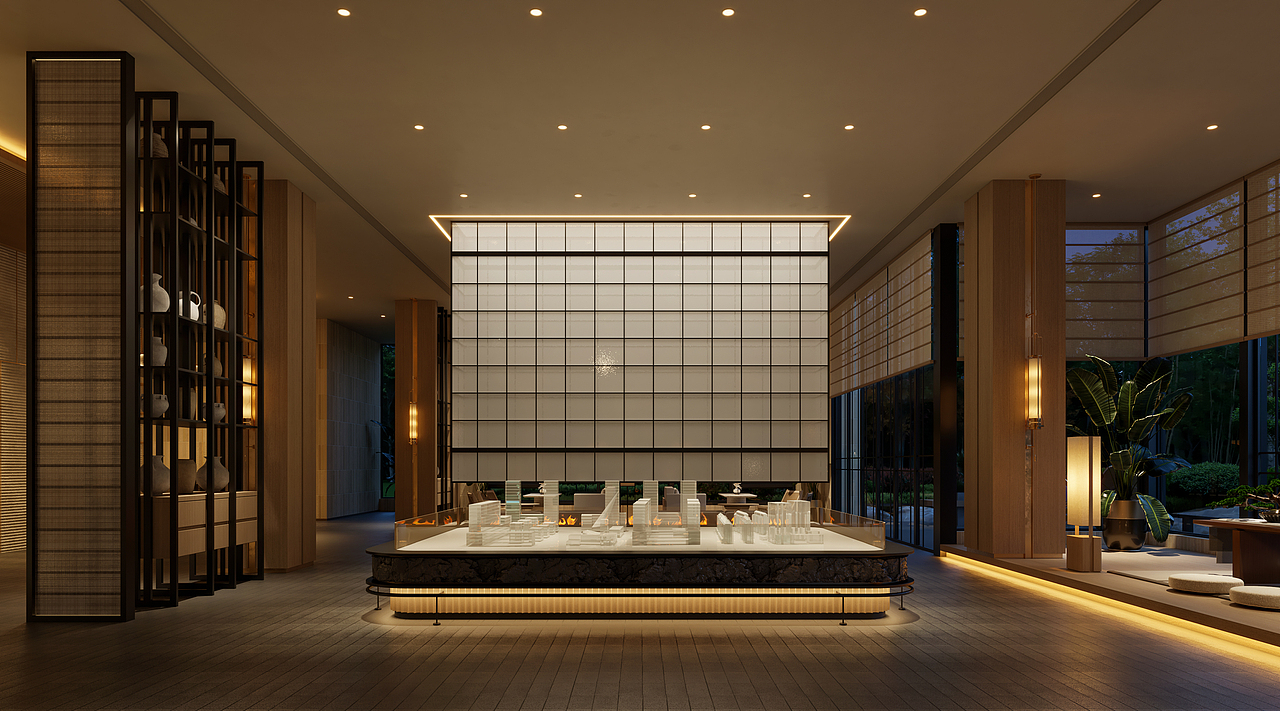 酒店大堂——佐尚视觉（图ZMzc2MDkzMTU2） - 商业空间设计 - 站酷设计师佐尚效果图官方原创素材 - 站酷ZCOOL