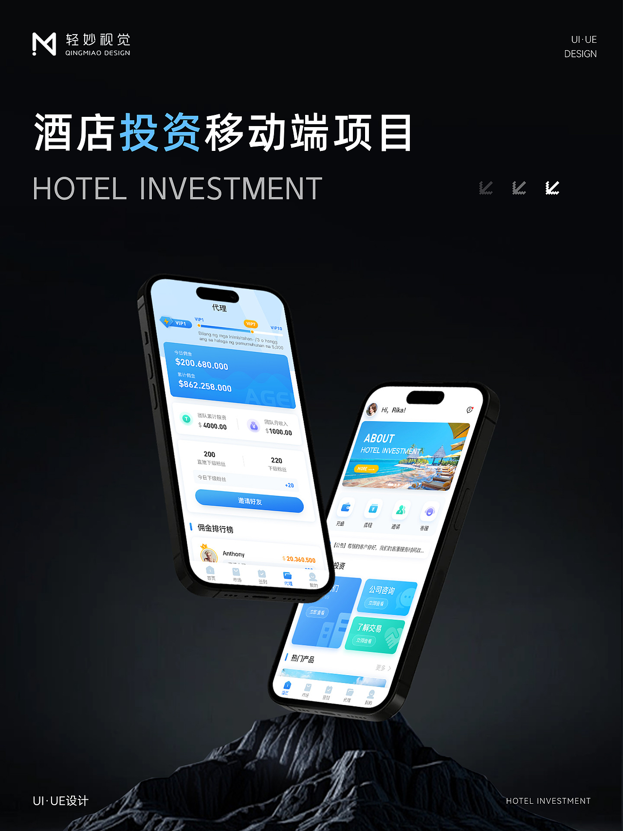 🏨酒店投资项目APP设计（图ZMzc2MDkzOTQ4） - APP界面 - 站酷设计师轻妙设计原创素材 - 站酷ZCOOL