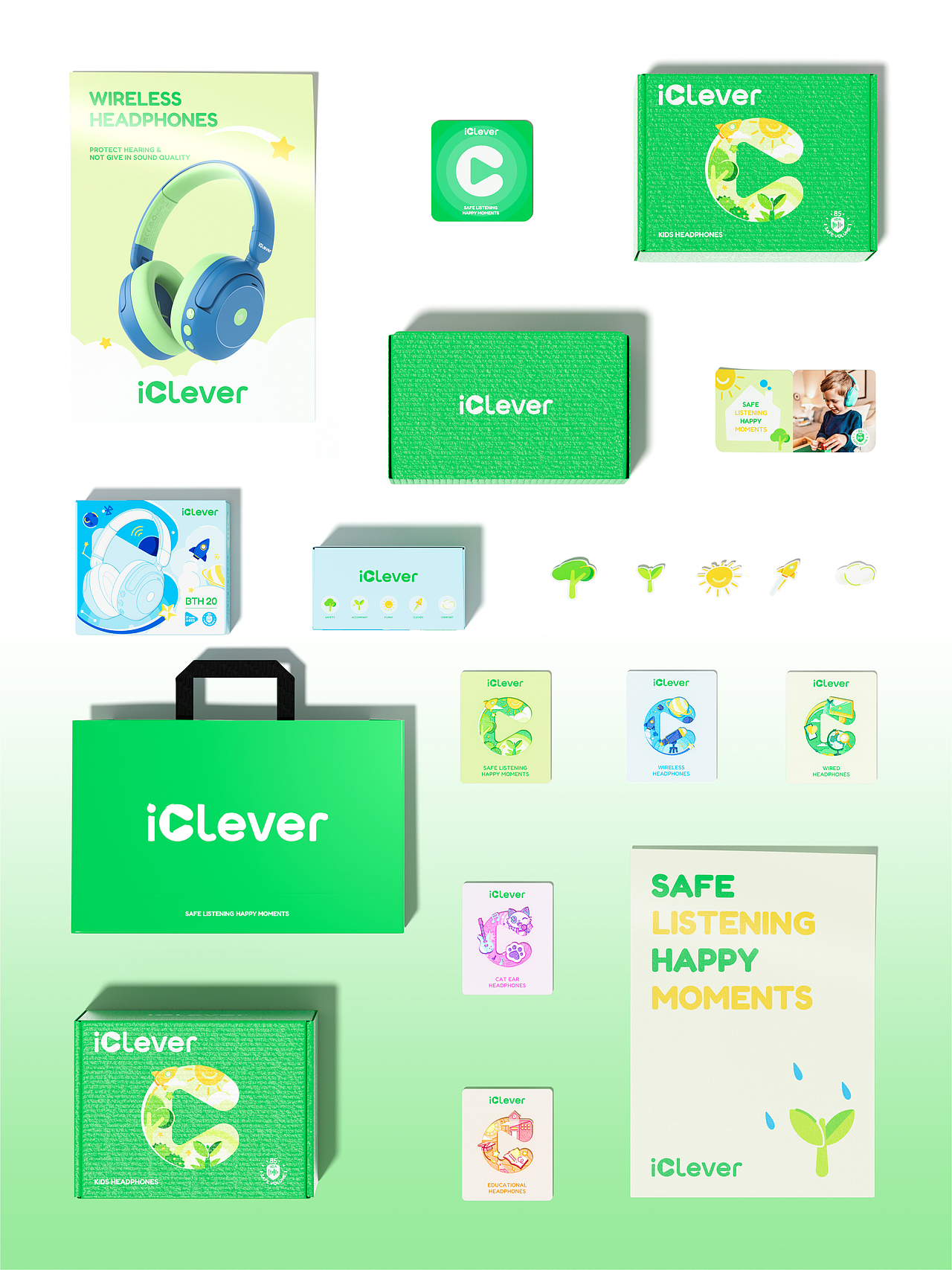 iClever｜海外头部儿童耳机品牌全案升级（图ZMzc2MTA3MTY0） - 品牌 - 站酷设计师智能对象Outwit原创素材 - 站酷ZCOOL