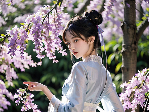 古典国风美女 AI生成
