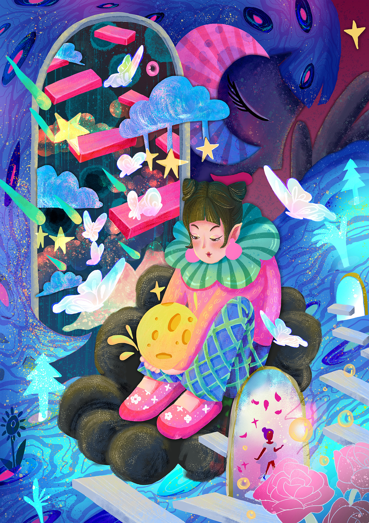 夏天的梦（图ZMzc2MTM2MjIw） - 艺术插画 - 站酷设计师薄荷不甜H原创素材 - 站酷ZCOOL