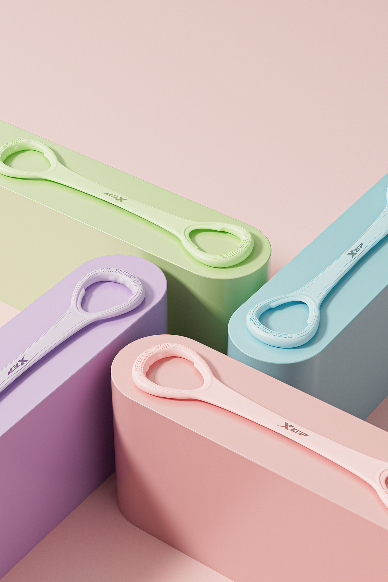 瑜伽柱+拉力器建模渲染