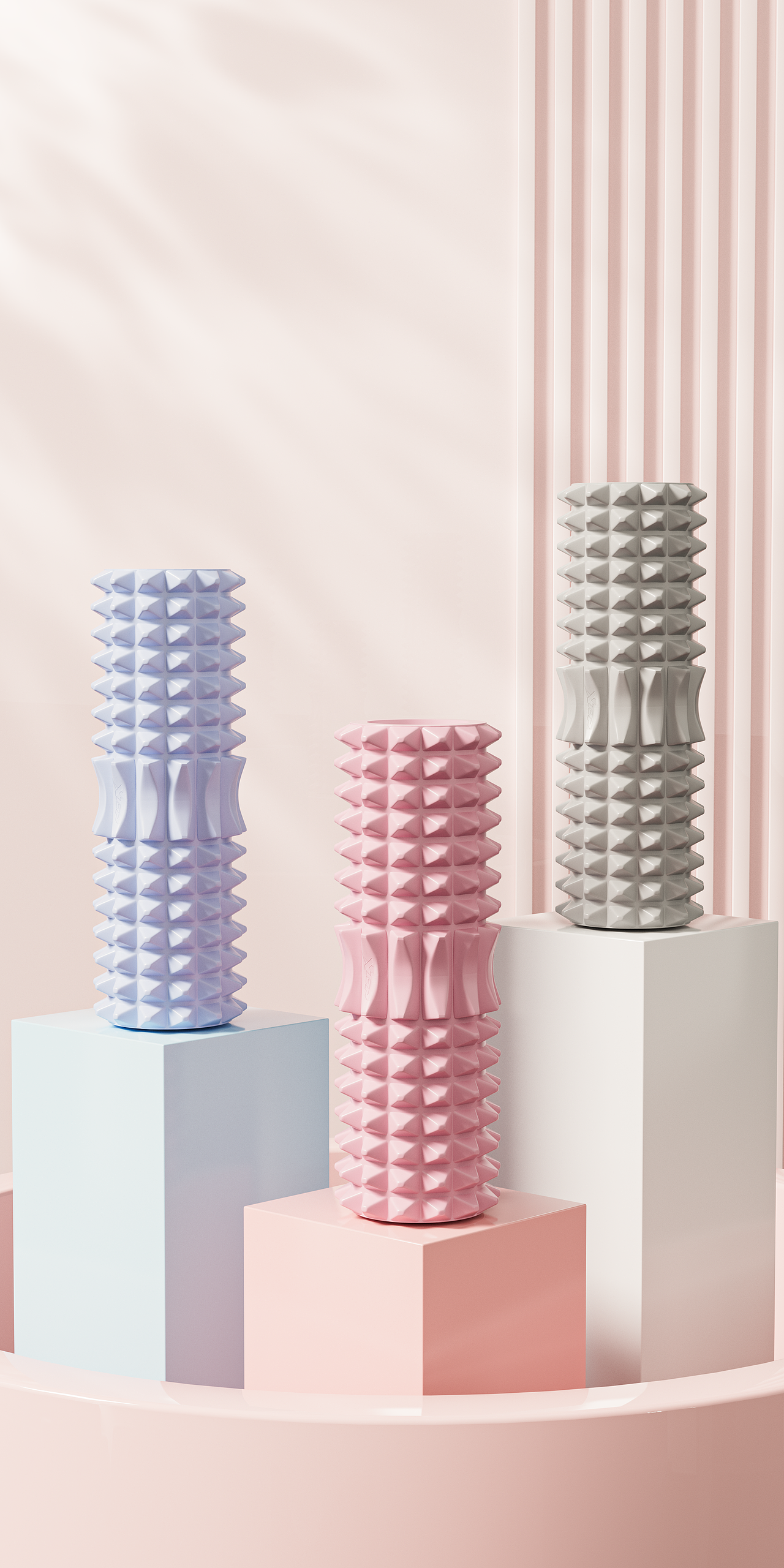 瑜伽柱+拉力器建模渲染