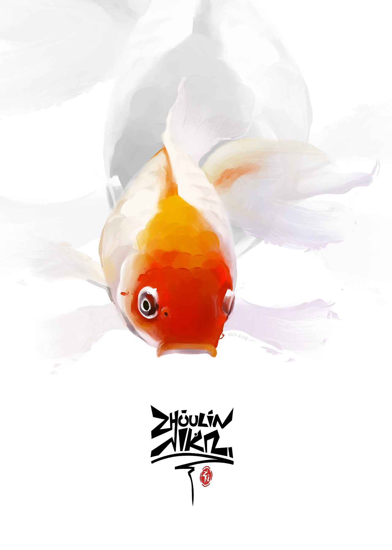 一张小金鱼（图ZMzc2MTQ4MDI4） - 绘画 - 站酷设计师Niko的小画站原创素材 - 站酷ZCOOL