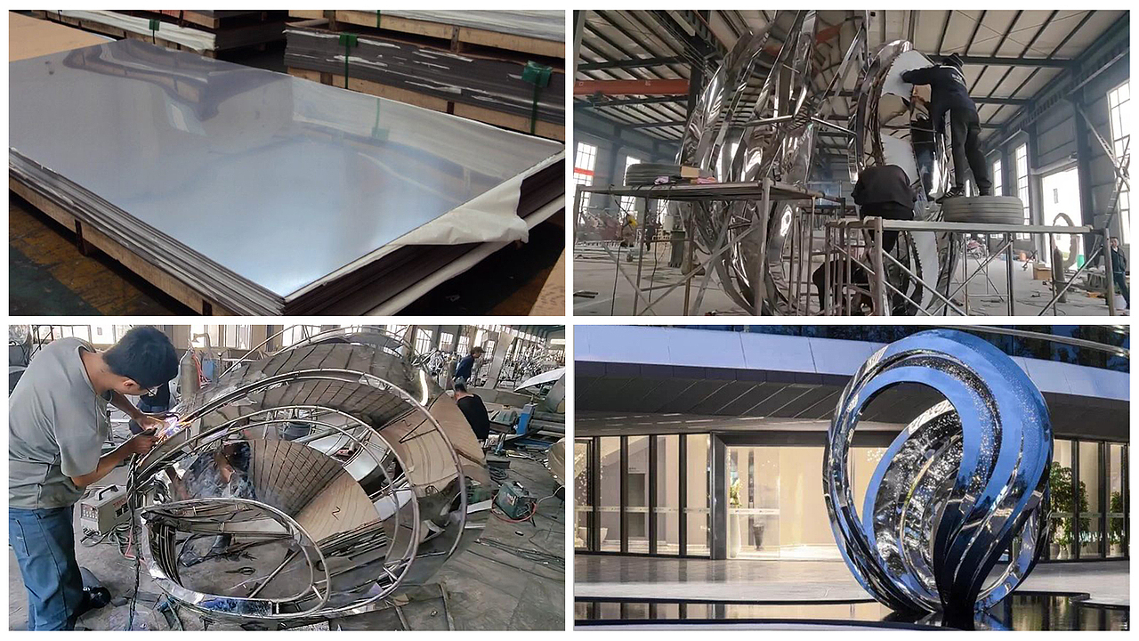 不锈钢情景人物雕像,艺术与匠心的完美交织