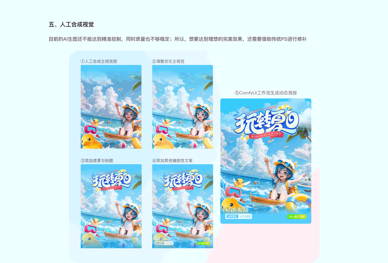 AIGC夏日派对视觉设计