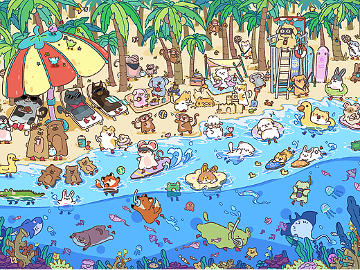 沙滩🏖️海洋🌊小动物✨