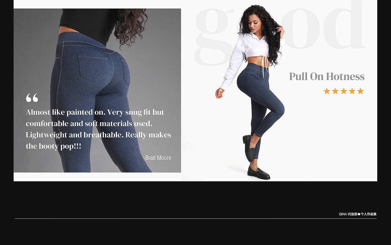 亚马逊品牌服装 时尚休闲牛仔芭比裤