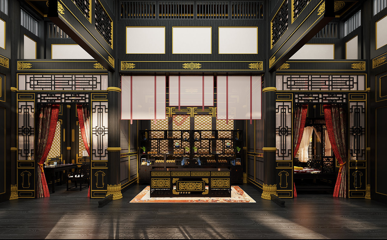 工装/中式效果图表现设计（图ZMzc2MTg4NjQ4） - 商业空间设计 - 站酷设计师可可13156511332原创素材 - 站酷ZCOOL