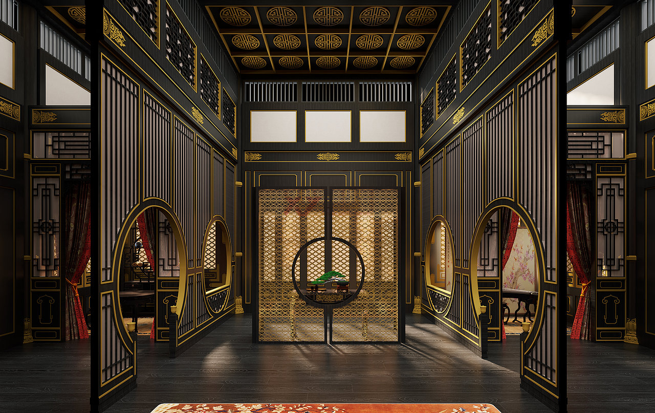 工装/中式效果图表现设计（图ZMzc2MTg4NjUy） - 商业空间设计 - 站酷设计师可可13156511332原创素材 - 站酷ZCOOL