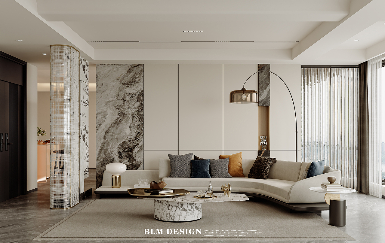 现代客餐厅+休闲区