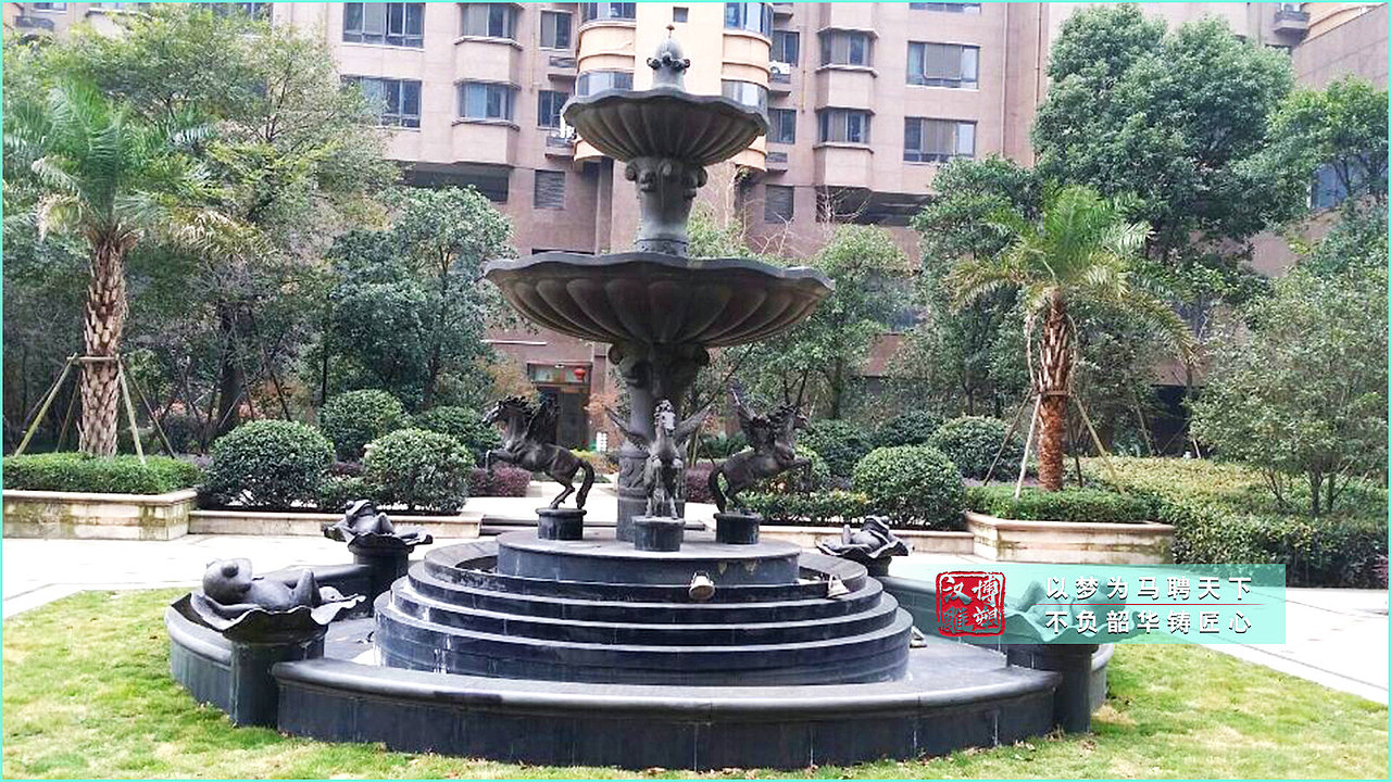 小区铜雕定制,雕塑源头工厂,喷泉景观雕塑