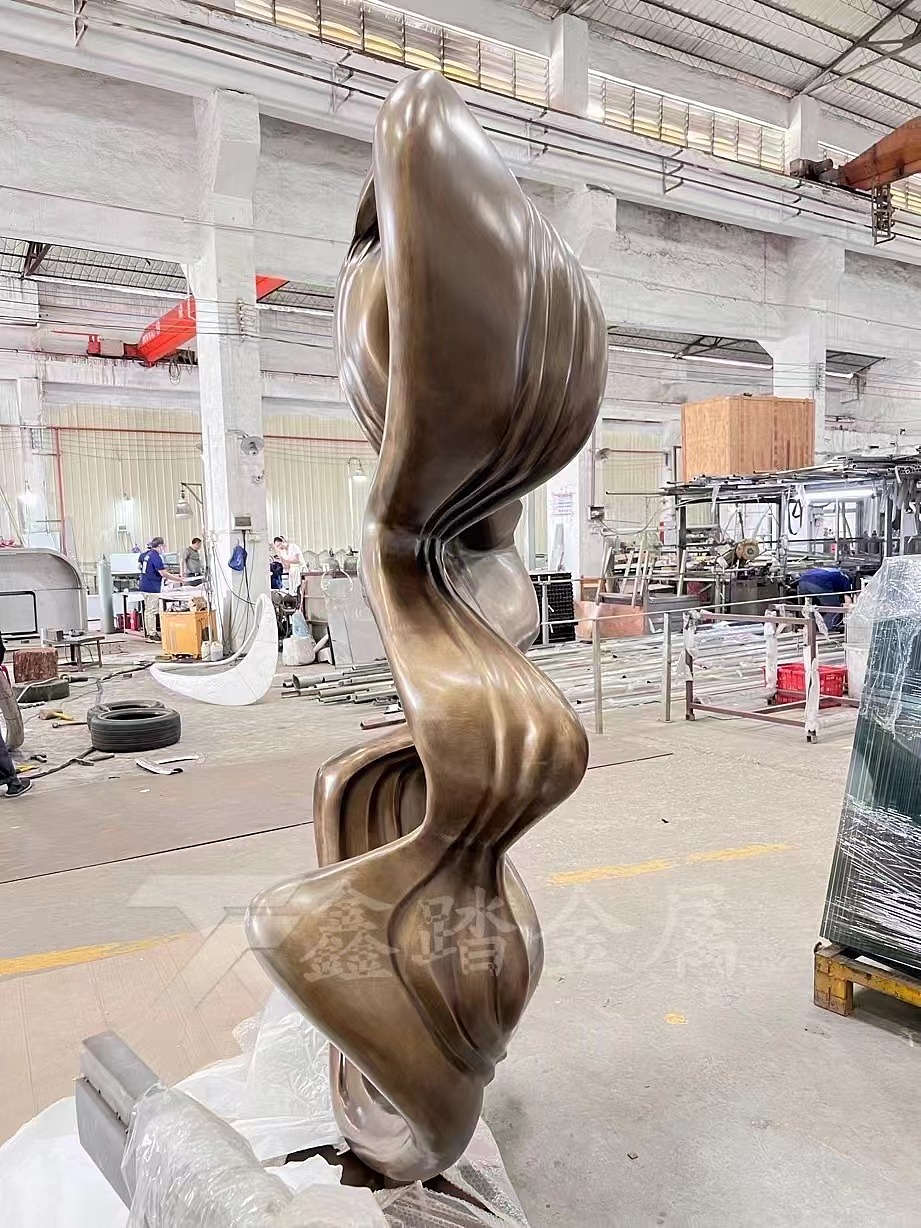 抽象不锈钢古铜色飘带雕塑 金属园林景观雕塑摆件定制（图ZMzc2MTkzOTg0） - 工艺品设计 - 站酷设计师w13927702320原创素材 - 站酷ZCOOL
