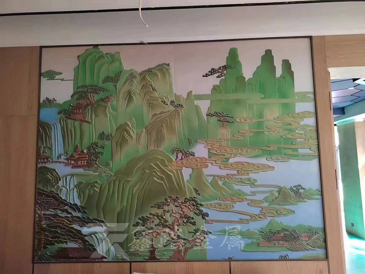 金属浮雕彩绘壁画 锻铜艺术壁画定制