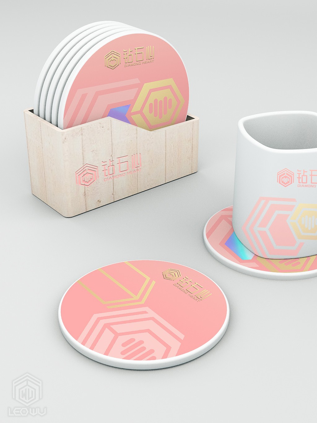 心理咨询品牌“钻石心”IP品牌VI视觉识别系统形象设计