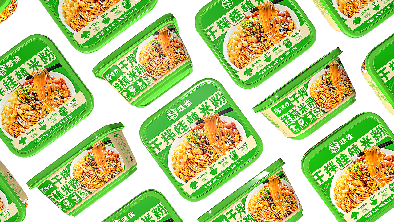 桂林米粉包装、拌粉包装、螺蛳粉包装、拌面包装设计