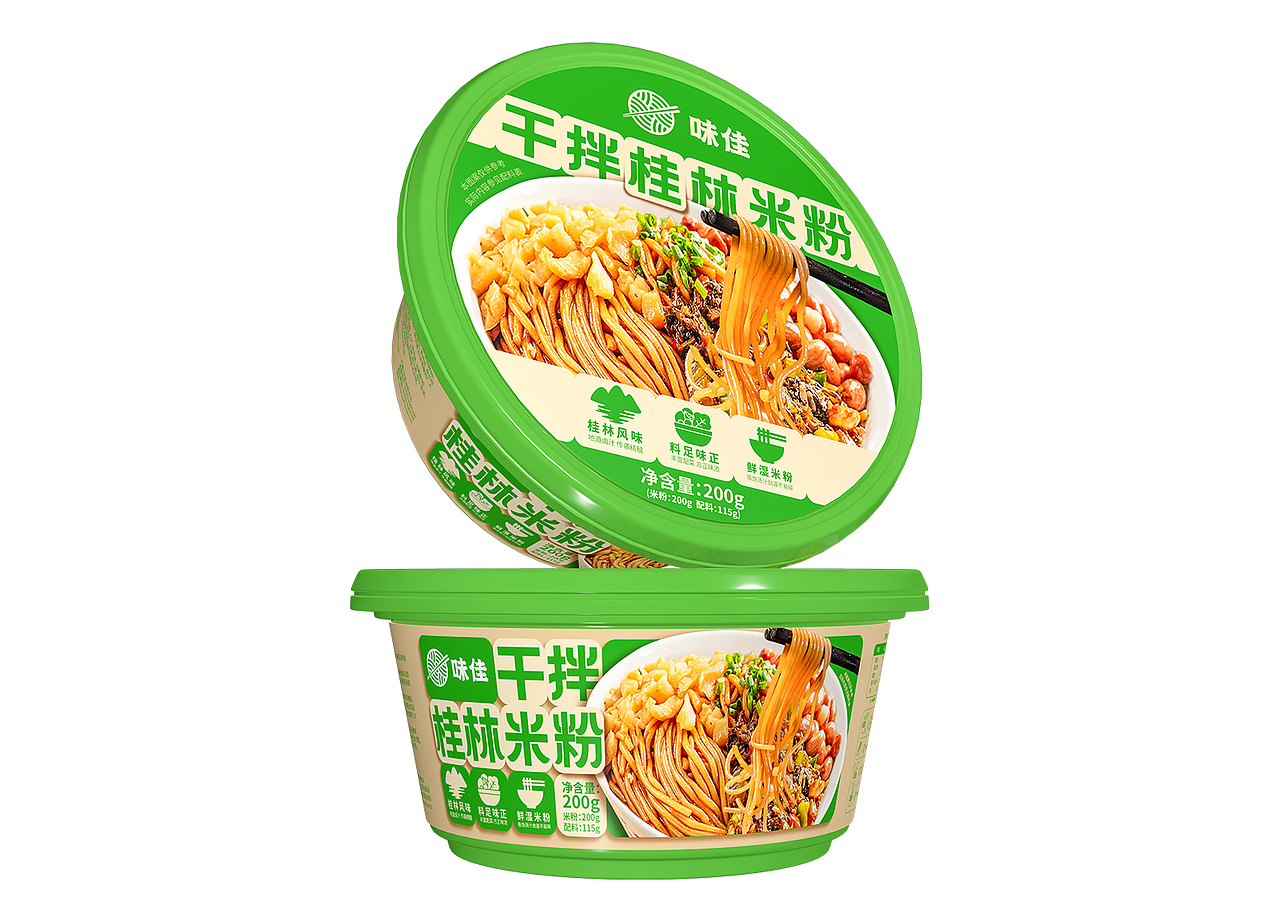 桂林米粉包装、拌粉包装、螺蛳粉包装、拌面包装设计