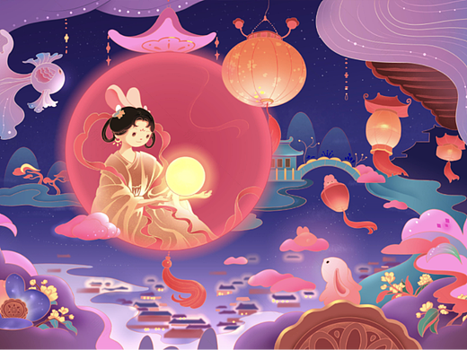 中秋插画|月思