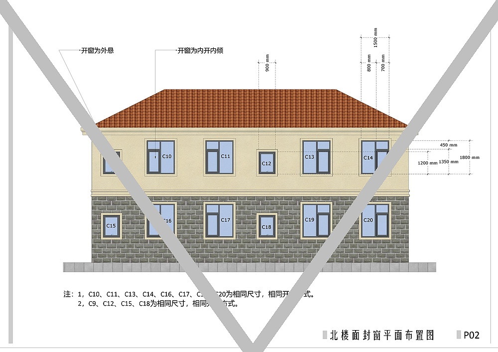 自建房门窗装修平面布置图F140（图ZMzc2MjExNjAw） - 建筑/空间 - 站酷设计师芳廷阳光原创素材 - 站酷ZCOOL