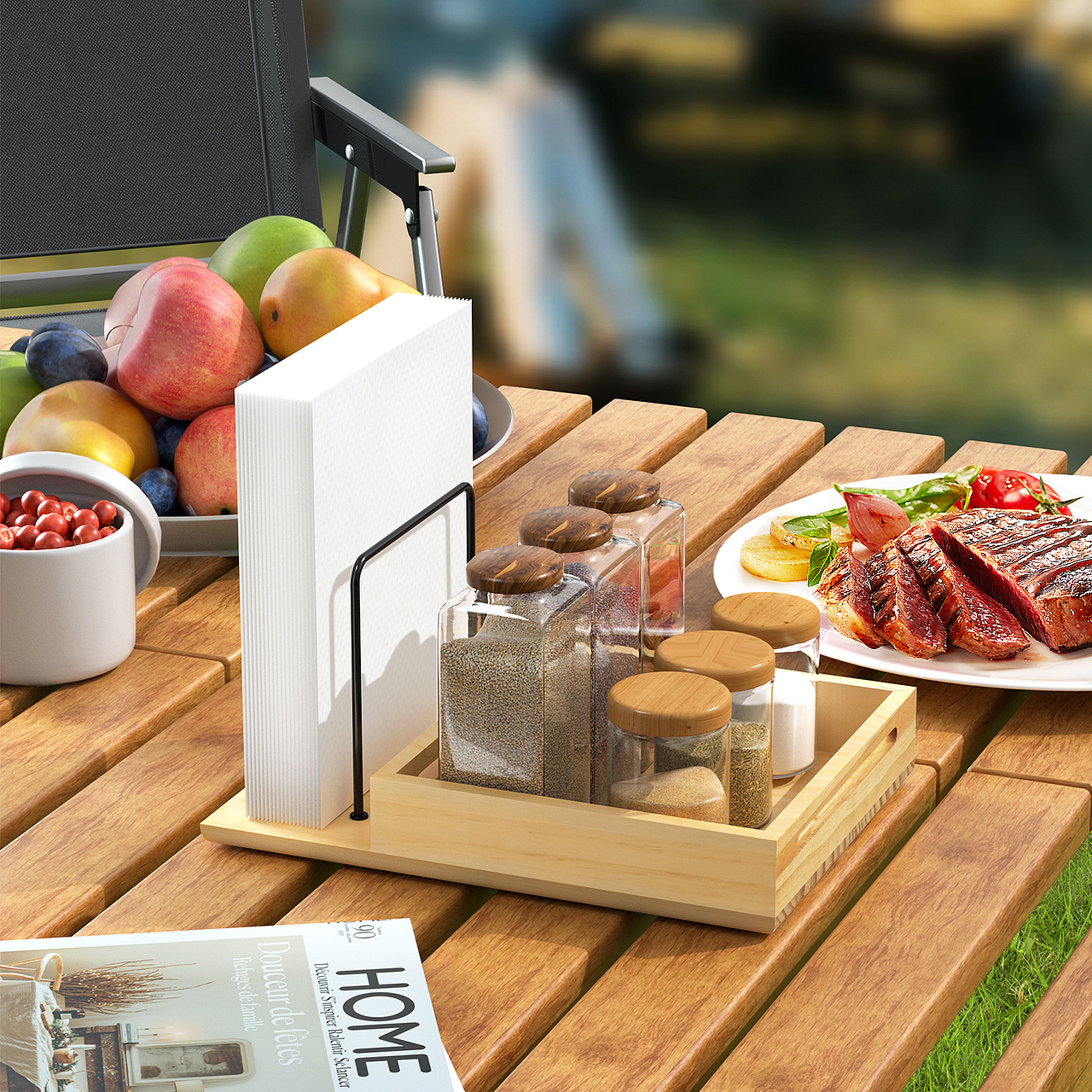 餐巾架浅色系{建模+渲染}