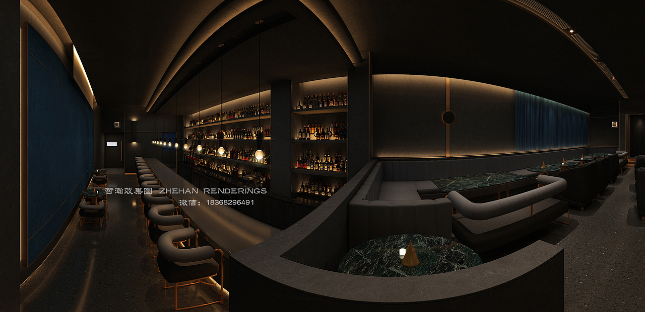 现代KTV酒吧效果图