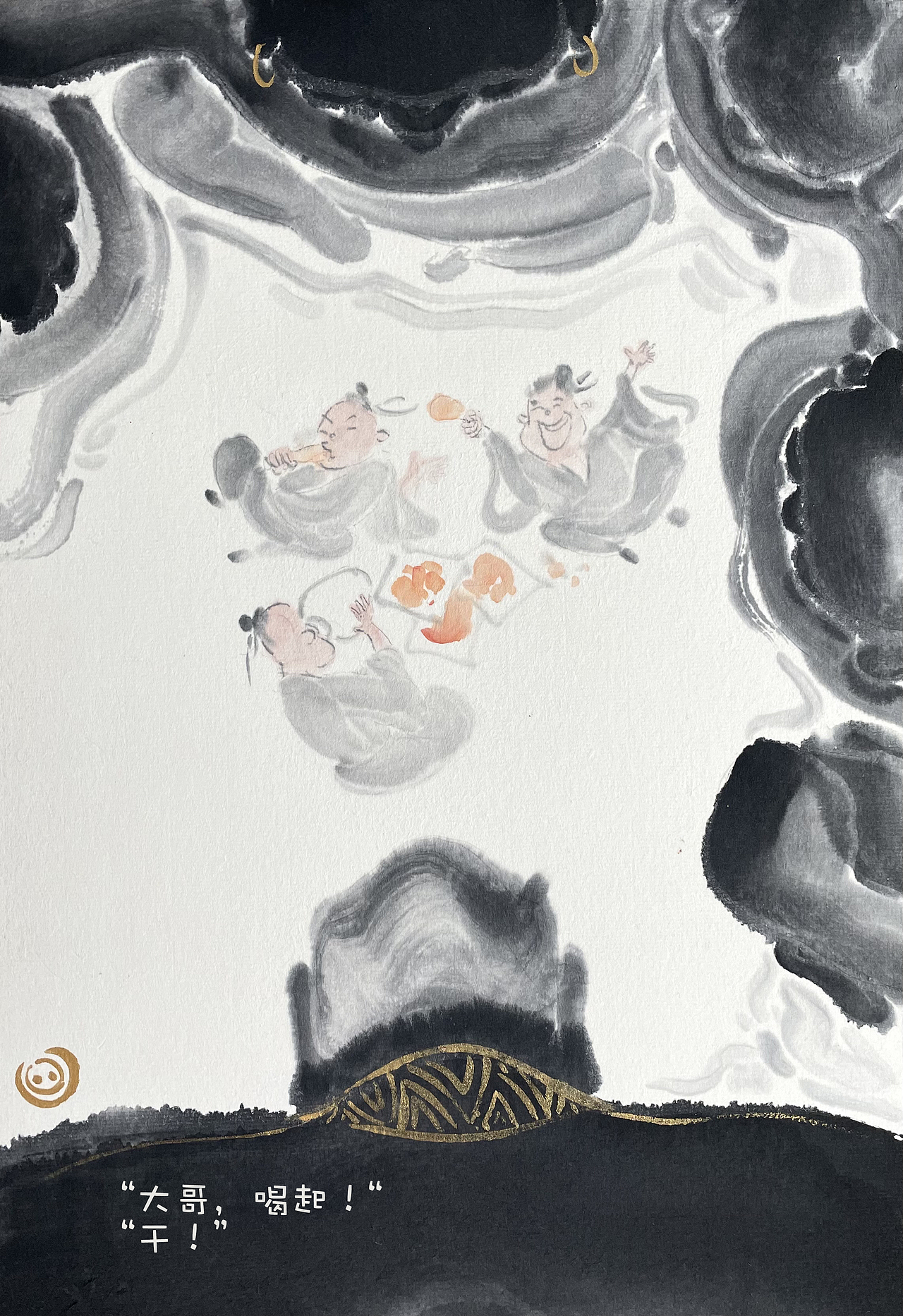 《水墨重庆--罗汉寺》（图ZMzc2MjI4MjY0） - 绘本 - 站酷设计师佬豬原创素材 - 站酷ZCOOL