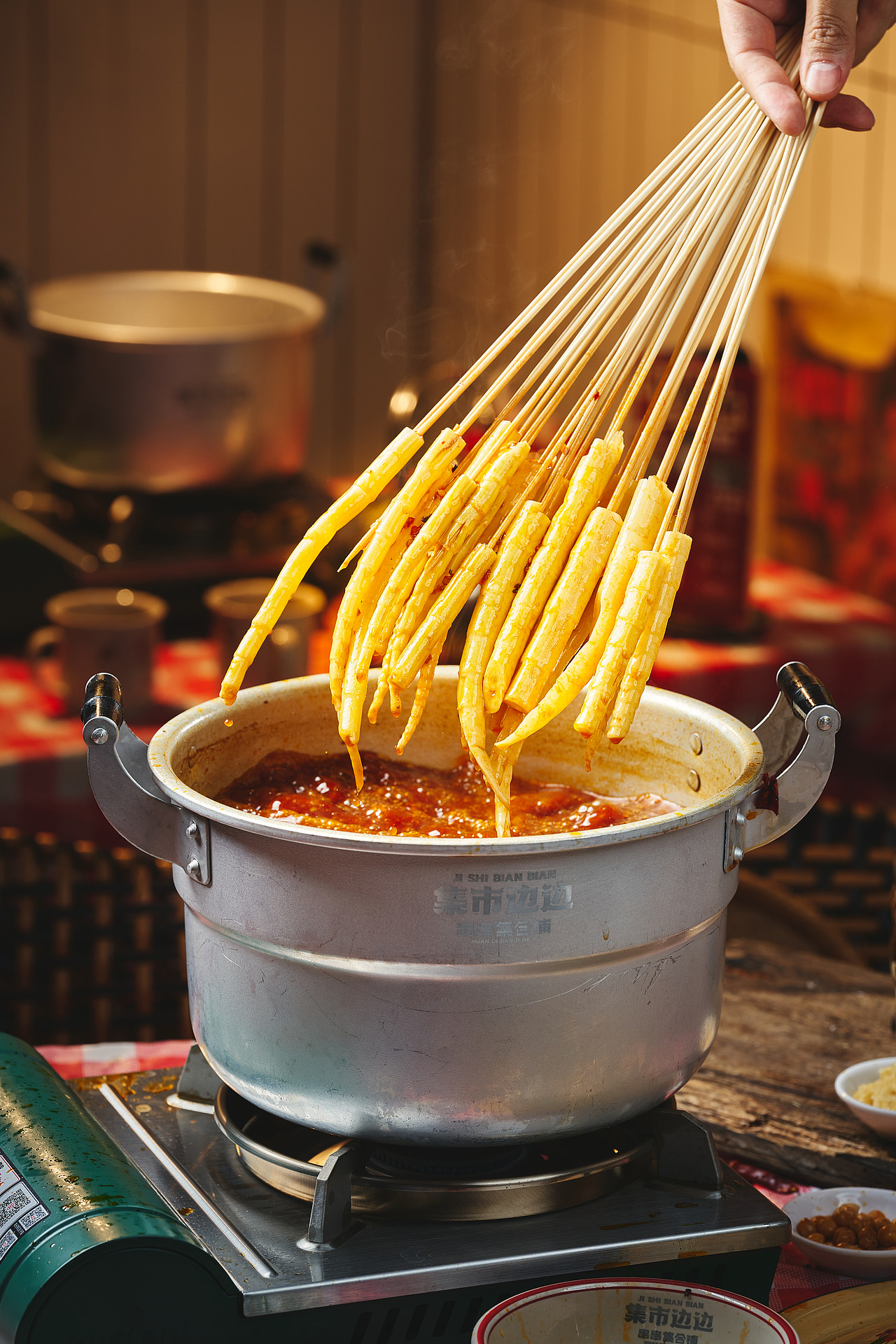 成都美食摄影|串串火锅炸串拍摄|集市边边串串