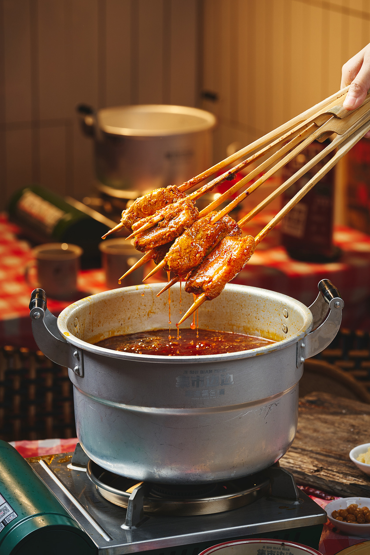 成都美食摄影|串串火锅炸串拍摄|集市边边串串